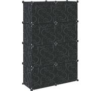 vidaXL Sistema de almacenamiento con 8 cubos y puertas, color , material PP