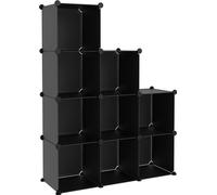 vidaXL Sistema de almacenamiento con 9 cubos, color , material PP
