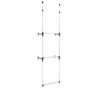 vidaXL Sistema de armario telescópico con barras de aluminio