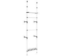 vidaXL Sistema de armario telescópico con barras y estante aluminio