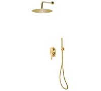 vidaXL Sistema de ducha acero inoxidable 201 dorado