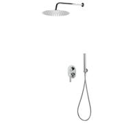vidaXL Sistema de ducha acero inoxidable 201 plateado