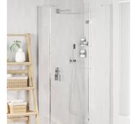 vidaXL Sistema de Ducha Empotrado (Cuadrado) Plateado