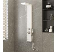 vidaXL Sistema de Panel de Ducha Acero Inoxidable Cuadrado Alcachofa Inodoro Color Blanco, Negro, Plateado y mas