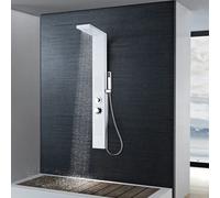vidaXL Sistema de Panel de Ducha Moderno Cuadrado Acero Inoxidable Color Blanco, Negro, Plateado y mas