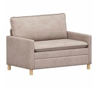vidaXL Sofá 126 x 81 x 87,5 cm Poliéster Multicolor Beige