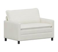 vidaXL Sofá 126 x 81 x 87,5 cm Poliéster Multicolor Crema