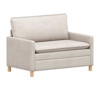 vidaXL Sofá 126 x 81 x 87,5 cm Poliéster Multicolor Crema