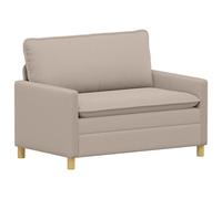 vidaXL Sofá 126 x 81 x 87,5 cm Tela Multicolor Gris claro