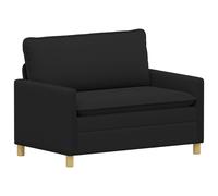 vidaXL Sofá 126 x 81 x 87,5 cm Tela Multicolor Negro