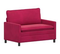 Sofá Rojo Vino 126 X 81 X 87,5 Cm Terciopelo Vidaxl