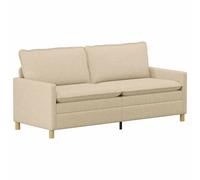 vidaXL Sofá 196 x 81 x 87,5 cm Tela Multicolor Crema