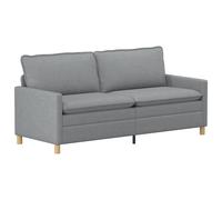 vidaXL Sofá 196 x 81 x 87,5 cm Tela Multicolor Gris claro