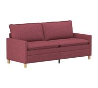 vidaXL Sofá 196 x 81 x 87,5 cm Tela Multicolor Rojo vino tinto