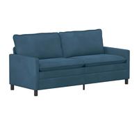 vidaXL Sofá 196 x 81 x 87,5 cm Terciopelo Multicolor Azul