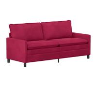 vidaXL Sofá 196 x 81 x 87,5 cm Terciopelo Multicolor Rojo vino tinto