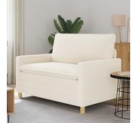 vidaXL Sofá 126 x 81 x 87,5 cm Tela Multicolor Crema