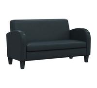 vidaXL Sofá 2 plazas cuero artificial negro