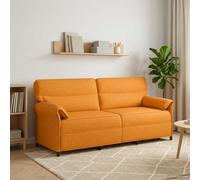 vidaXL Sofá de 3 plazas 198 x 83 x 95 cm Tela Multicolor Amarillo oscuro