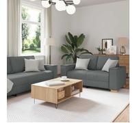 vidaXL Juego de sofá moderno para 6 Gris oscuro – estructura madera y poliéster