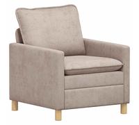 vidaXL Sofá 76 x 81 x 87,5 cm Poliéster Multicolor Beige