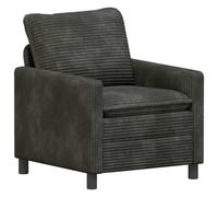vidaXL Sofá 76 x 81 x 87,5 cm Poliéster Multicolor Gris antracita