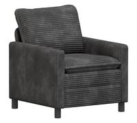 vidaXL Sofá 76 x 81 x 87,5 cm Poliéster Multicolor Gris oscuro