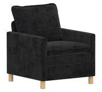 vidaXL Sofá 76 x 81 x 87,5 cm Poliéster Multicolor Negro