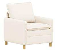 vidaXL Sofá 76 x 81 x 87,5 cm Tela Multicolor Crema