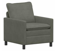 vidaXL Sofá 76 x 81 x 87,5 cm Tela Multicolor Gris claro
