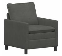 vidaXL Sofá 76 x 81 x 87,5 cm Tela Multicolor Gris oscuro