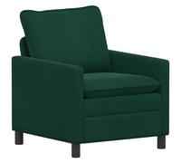 vidaXL Sofá 76 x 81 x 87,5 cm Terciopelo Multicolor Verde oscuro