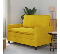 vidaXL Sofá Amarillo 126 x 81 x 87,5 cm Terciopelo