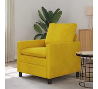 vidaXL Sofá Amarillo 76 x 81 x 87,5 cm Terciopelo