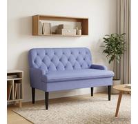 vidaXL Sofá Amoroso con Botones Acolchados Azul Jeans 111 x 68 x 80 cm,