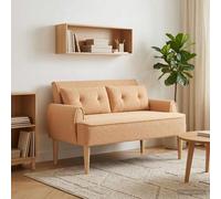 vidaXL Sofá Amoroso con Botones Acolchados Beige 117 x 67 x 77 cm,