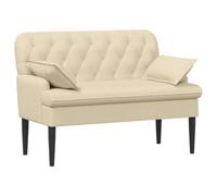 vidaXL Sofá Amoroso con Botones Acolchados Crema 111 x 68 x 80 cm Tela