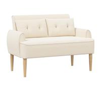 vidaXL Sofá Amoroso con Botones Acolchados Crema 117 x 67 x 77 cm,