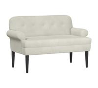 vidaXL Sofá Amoroso con Botones Acolchados Crema 120 x 66 x 78 cm