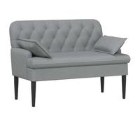 vidaXL Sofá Amoroso con Botones Acolchados Gris Claro 111 x 68 x 80 cm