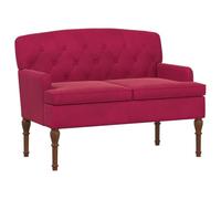 vidaXL Sofá Amoroso con Botones Acolchados Rojo Vino 111 x 65 x 79 cm