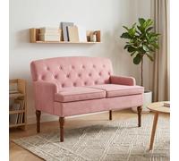 Sofá Amoroso Con Botones Acolchados Rosa 111 X 65 X 79 Cm Vidaxl