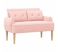 vidaXL Sofá Amoroso con Botones Acolchados Rosa 117 x 67 x 77 cm,