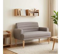 vidaXL Sofá Amoroso de tela con botones acolchados Topo 116 x 67 x 80 cm
