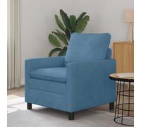 vidaXL Sofá 76 x 81 x 87,5 cm Tela Multicolor Azul