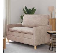 vidaXL Sofá Beige 126 x 81 x 87,5 cm Poliéster