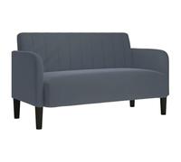 vidaXL Sofá Loveseat Terciopelo Gris oscuro 109 cm
