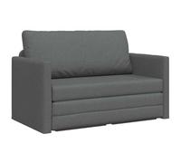 vidaXL Sofá Cama 110cm Gris Oscuro Tela, Sala de Estar Moderna, Sofá Rectangular Compacto, Sofá de Terciopelo Convertible y Elegante, Asientos de Tacto Suave y duraderos, Muebles funcionales