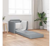 vidaXL Sofá cama 60 cm Gris claro Tela – Convertible, interior de terciopelo duradero