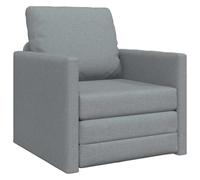 vidaXL Sofá Cama 60cm Gris Claro Tela, Sofá Convertible Elegante, Cama Moderna, Lounge Compacto, Sala versátil, Interior de Terciopelo Duradero
